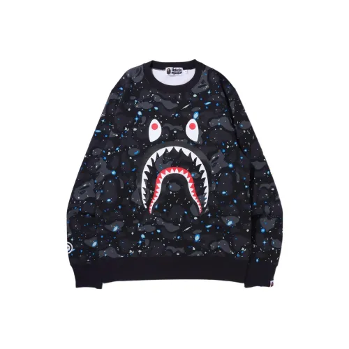 A BATHING APE Space Camo Shark Crewneck