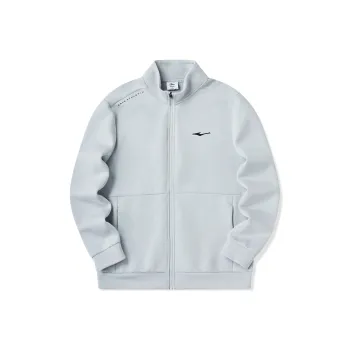 Erke Stand Collar Cardigan Sweatshirt Men's Cloud Gray