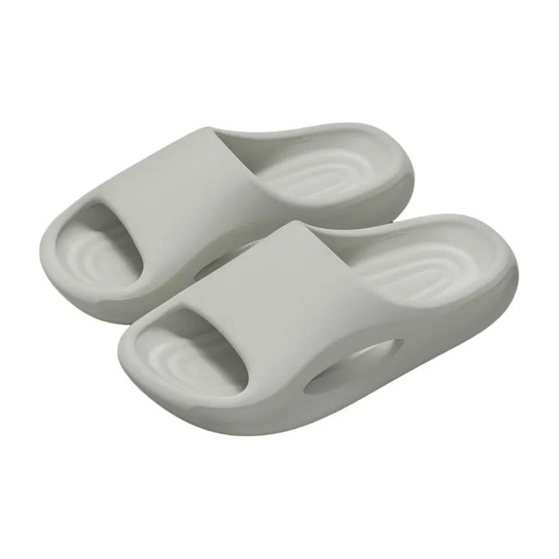 JINGEYU Side Hole Slide Slipper With Squashy And Bouncy Feeling For Indoor Home Use, Thick Bottom Bathroom Slippers-3