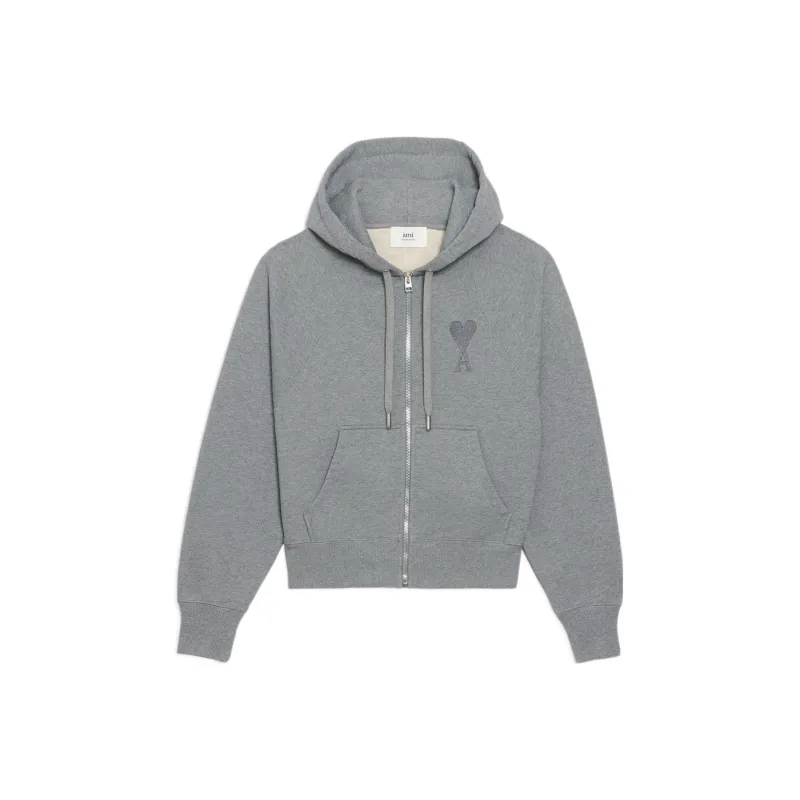 AMIPARIS Tonal Big Zip Hoodie-0