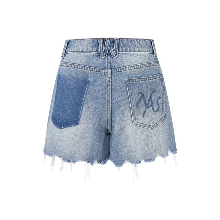 NAWS Spring Summer Denim Shorts Women's Sapphire Blue-1