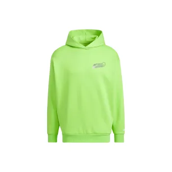Adidas Basketball Graphic Hoodie Sweatshirt Unisex Semi Neon Green
