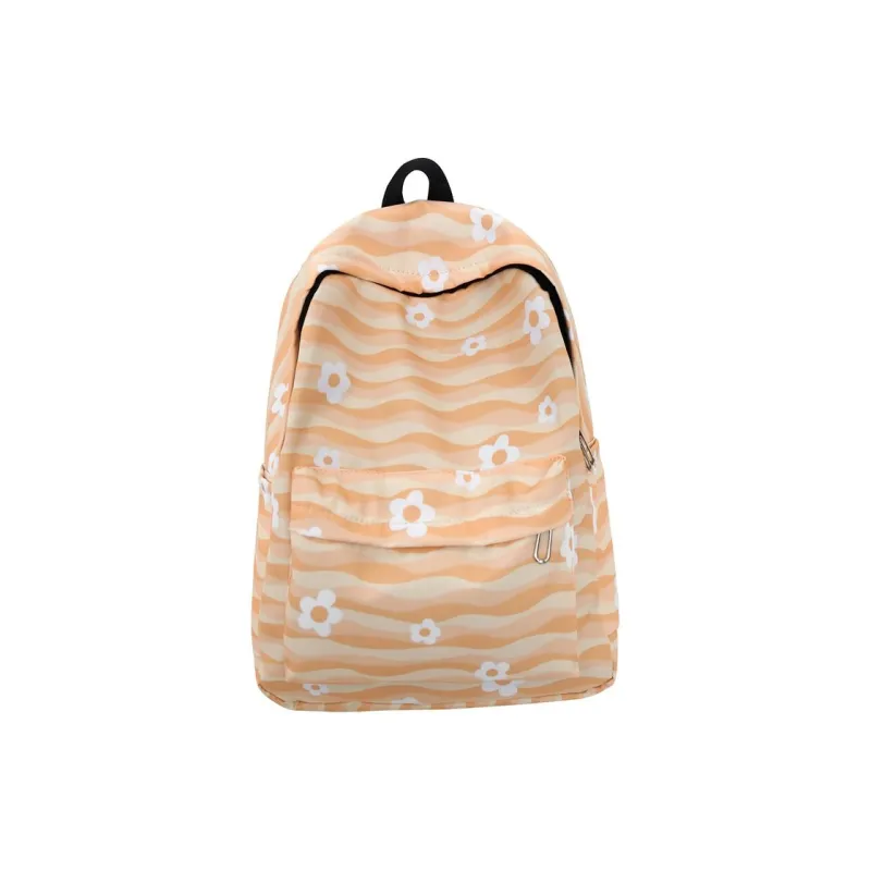 KAMLUI Nylon Backpack Regular Unisex Black/Pink/Orange Red/Khaki/Blue-5