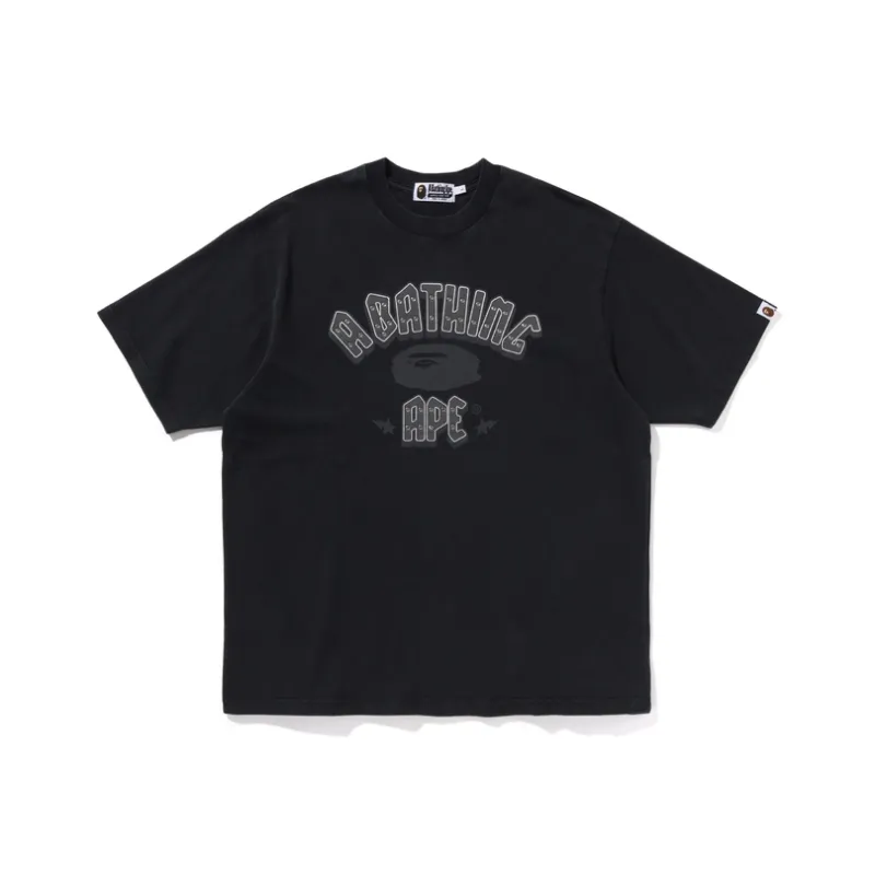 A BATHING APE Logo Embellished Crewneck T Shirt-0