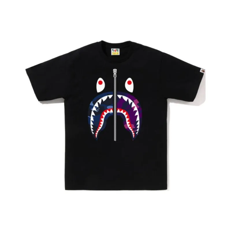 A BATHING APE Abc Camo Rebuild Shark Tee-3