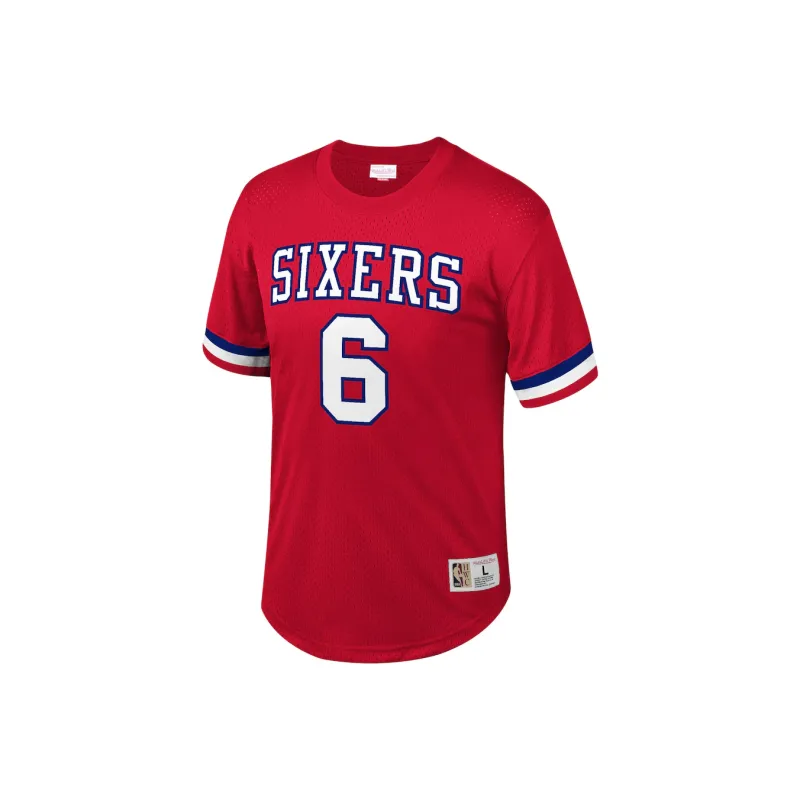 NBA x Mitchell & Ness Philadelphia 76ers Julius Erving T-Shirt Men's Red-0