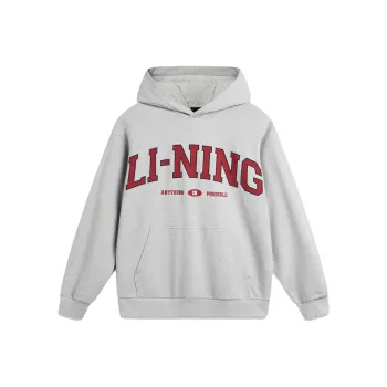 LiNing Weekend Youth Sweatshirt Unisex Heather Gray Light Smoke Gray