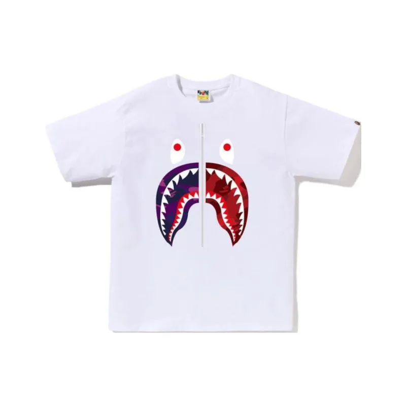 A BATHING APE Abc Camo Rebuild Shark Tee-6