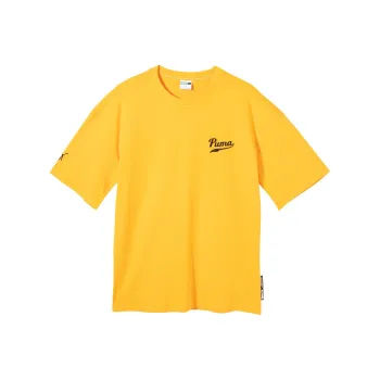 PUMA Drop Shoulder Sleeve T Shirt Men's Yellow