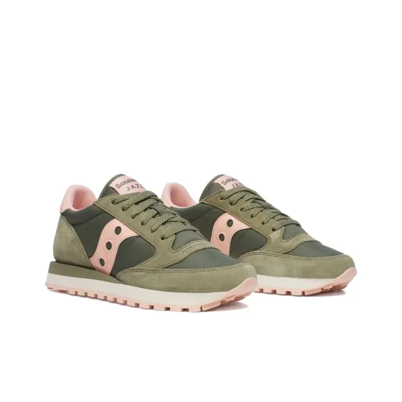 Saucony Jazz Original Anti Slip Wear Resistant Low Top Casual Shoes Women's Green-2