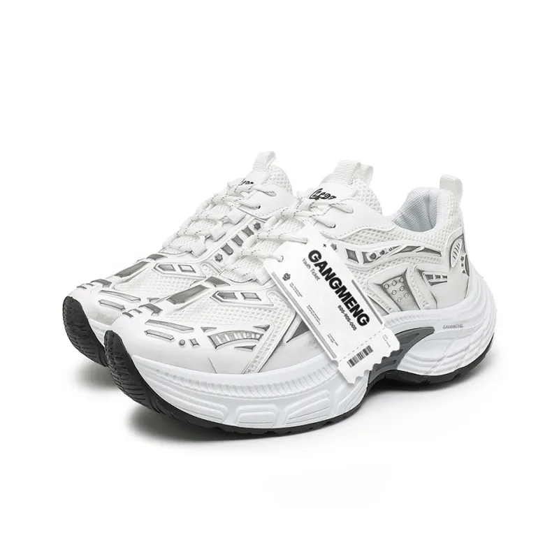 Hong Kong Meng Anti Slip And Wear Resistant Height Increasing Low Top Chunky Sneakers Men's-12
