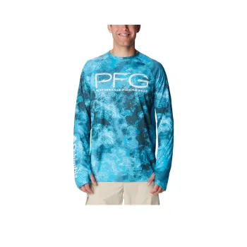 Columbia PFG Super Terminal Tackle Vent T-Shirt Men's Blue