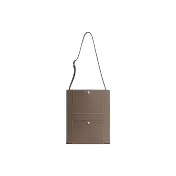 HERMES Cab H Evercolor Leather Tote Bag Shopping Bag Handbag Men's 18 Etoupe Elephant Gray