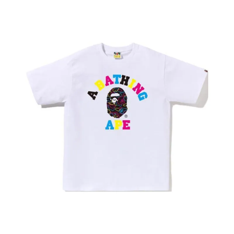 Bape Neon Camo College Tee-0