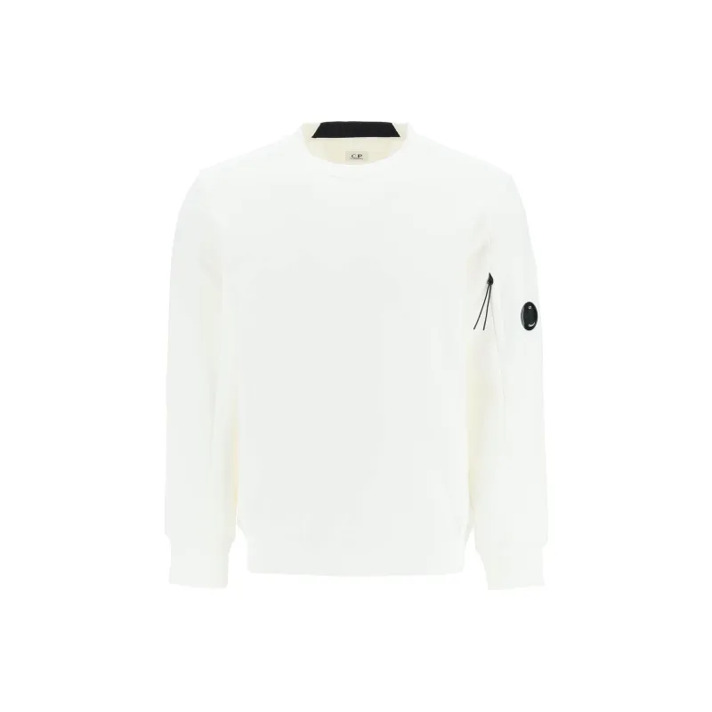C.P.Company Diagonal Raised Fleece Crewneck Lens Sweatshirt-0