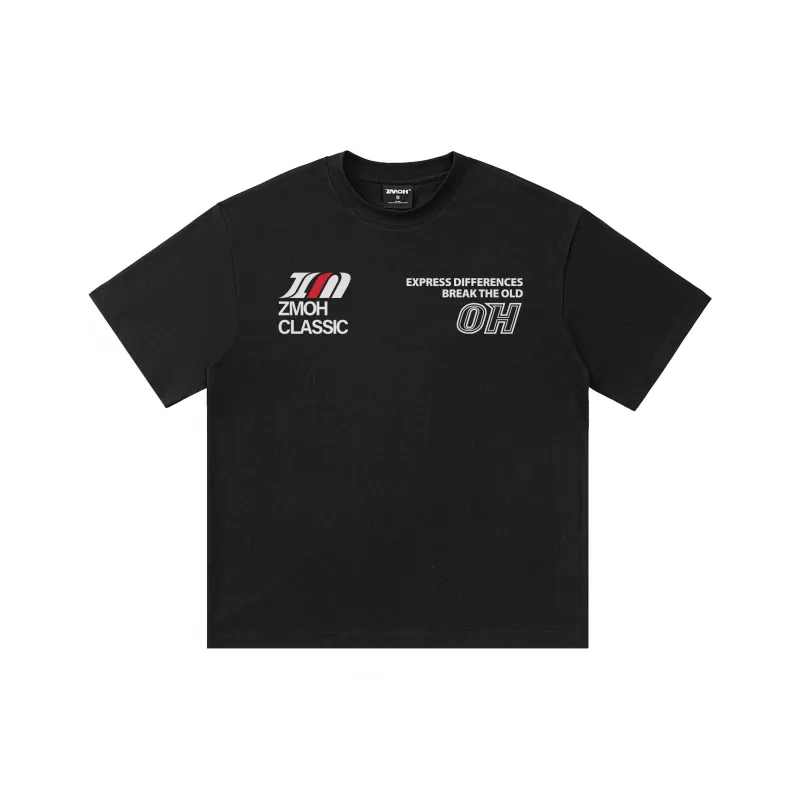 ZMOH Short Sleeved T Shirt Unisex Couple's-2