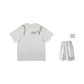 Heather Gray Short-Sleeved Shirt with Free Heather Gray Shorts
