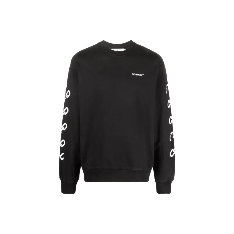 OFF WHITE Chain Arr Slim Crewneck-0