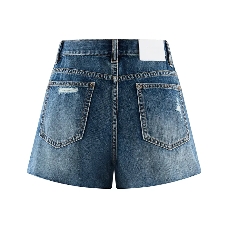 A21 Denim Shorts Women's Light Medium Blue-1