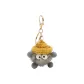 Gray-Small Coal Ball Keychain