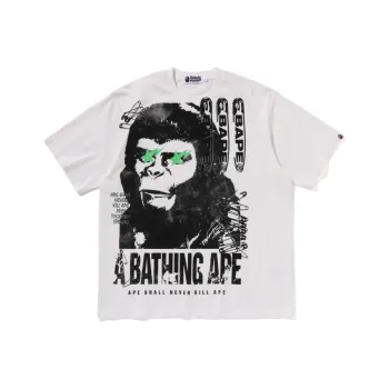 A BATHING APE Logo print T shirt