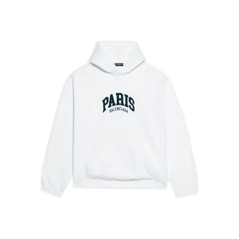 Balenciaga Mens Cities Paris Wide Fit Hoodie-0