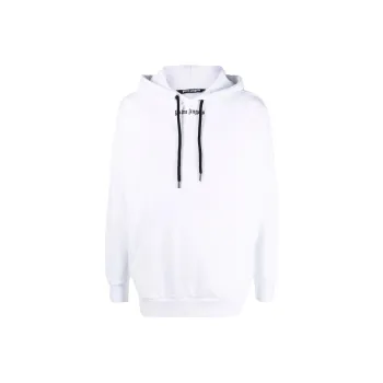 PALM ANGELS Over The Head Logo Hooded Sweatshirt