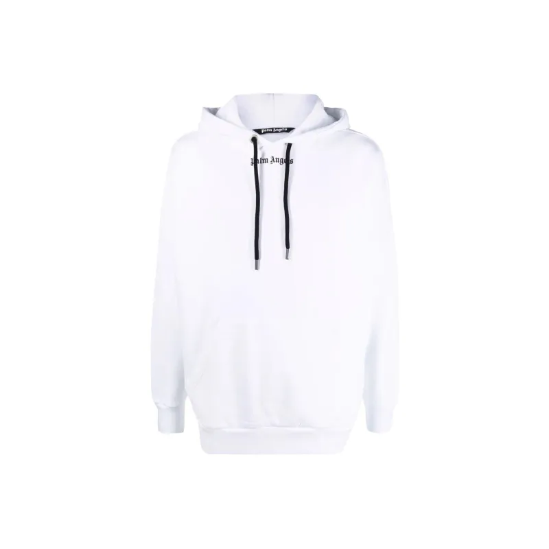 PALM ANGELS Over The Head Logo Hooded Sweatshirt-0