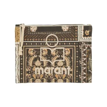 ISABEL MARANT Netia Cotton Clutch Unisex Black