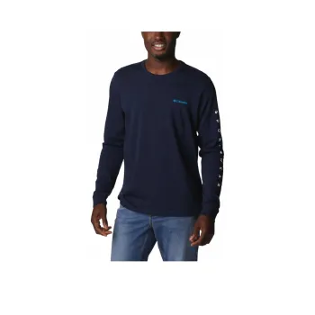 Columbia CSC BASIC LOGO LS SLEEVE T-Shirt Men's Preppy Marine Blue