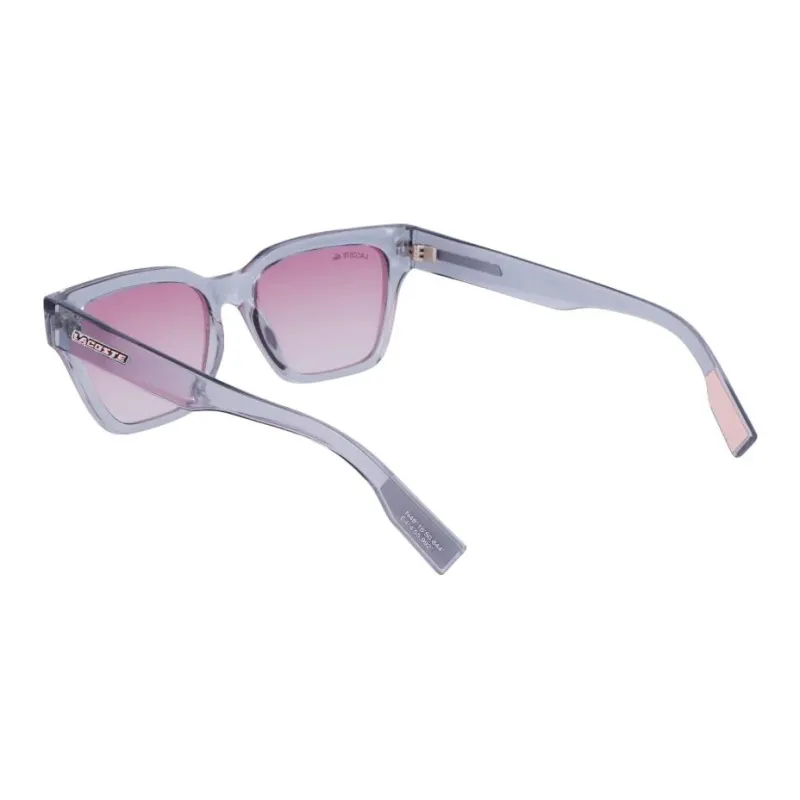 LACOSTE Acetate Plastic Square Sunglasses Women's Gray-3