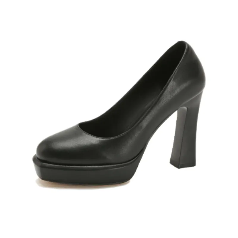 Than Than Me Chunky Heel High Heels Women's-0