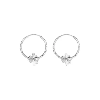 AITAO Foot Silver 990 Sterling Silver Hoop Earrings Unisex