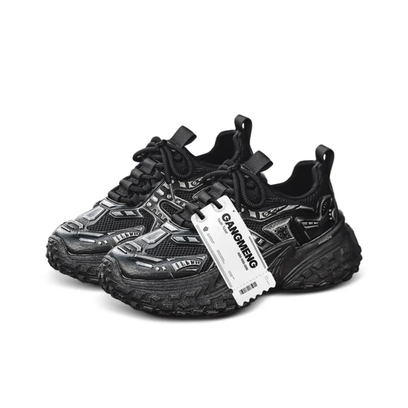 Hong Kong Meng Anti Slip And Wear Resistant Height Increasing Low Top Chunky Sneakers Men's-3