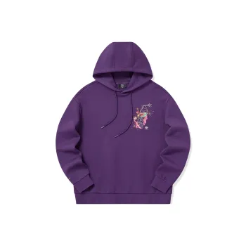 Erke New Year Fireworks Collection Sports Lifestyle Collection Sweatshirt Unisex Eggplant Purple