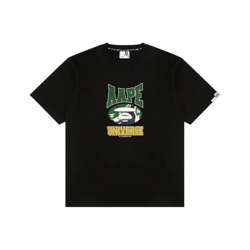Aape Moonface Logo College T shirt-0