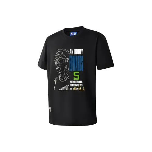 NBA Player Number Series T Shirts Unisex Black