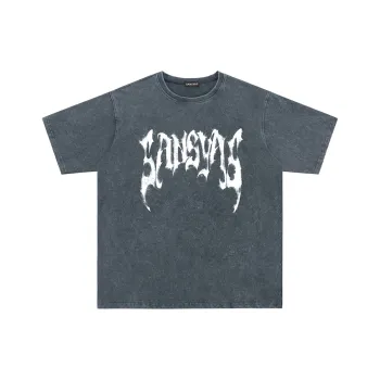 SANSYAS T Shirt Unisex Washed Gray