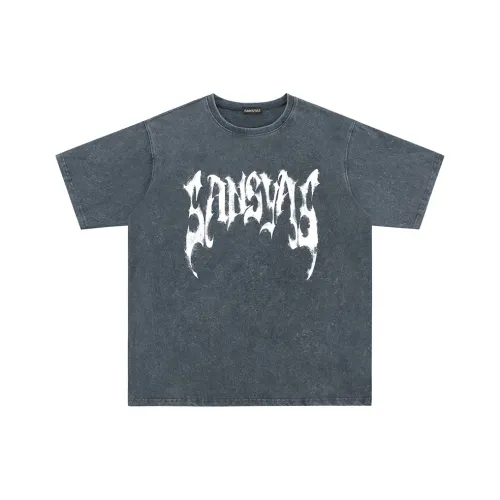 SANSYAS T Shirt Unisex Washed Gray