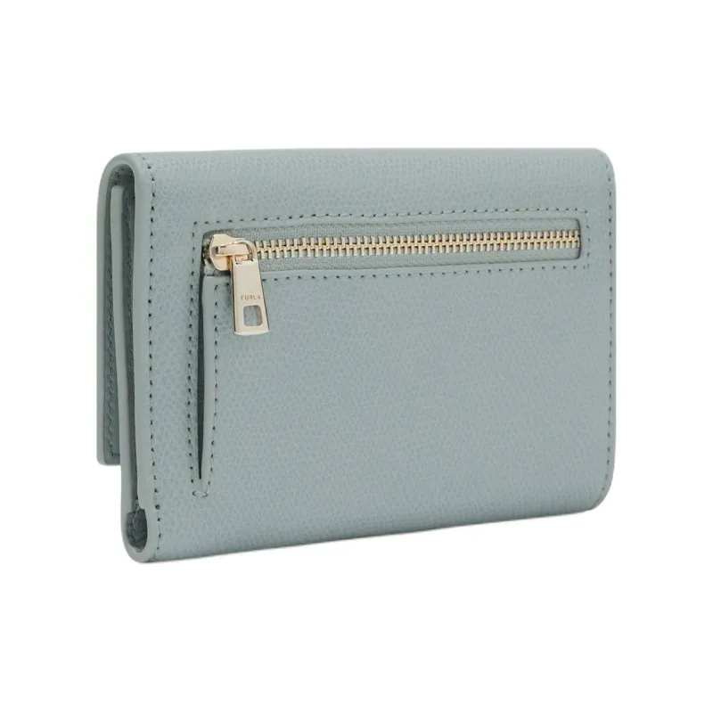 Furla 1927 Collection Leather Wallet Medium Size Women's Blue-1