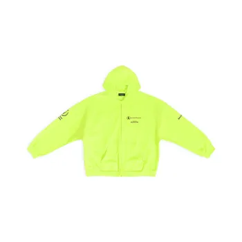 Balenciaga Balenciaga X WFP FW22 Sweatshirt Loose Fit Style Men's Neon Yellow