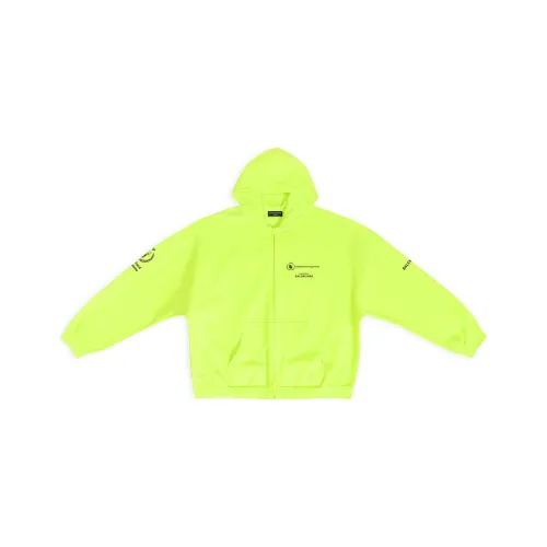 Balenciaga Balenciaga X WFP FW22 Sweatshirt Loose Fit Style Men's Neon Yellow