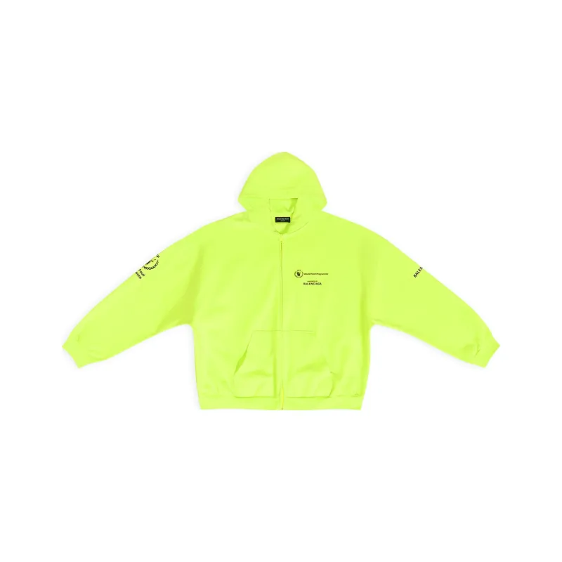 Balenciaga Balenciaga X WFP FW22 Sweatshirt Loose Fit Style Men's Neon Yellow-0