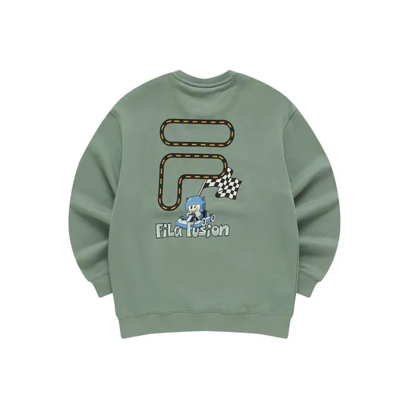 FILA FUSION Sweatshirt Unisex Rock Gray Green-0