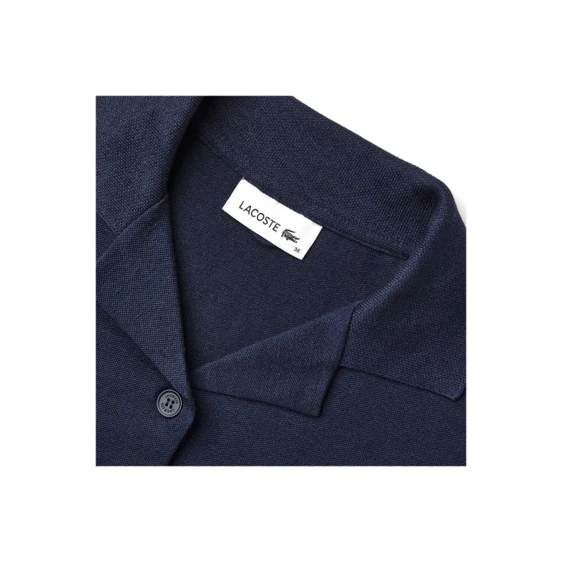 LACOSTE Short Sleeved Dresses Women's Navy Blue-4
