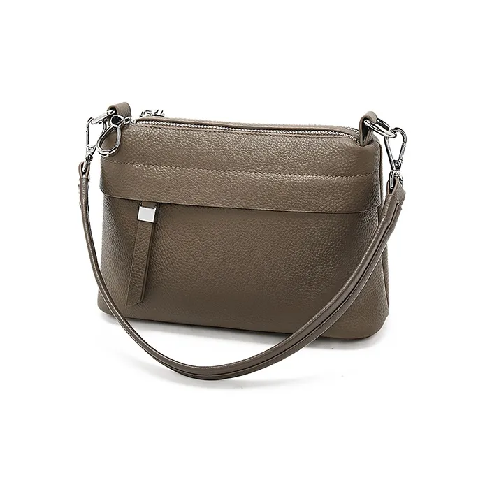 Old Man's Head Top Grain Cow Leather Shoulder Bag Women's Multicolor-18