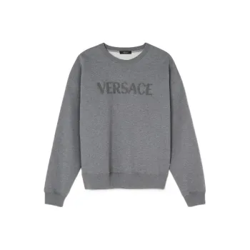 VERSACE Logo embroidered Jersey Sweatshirt