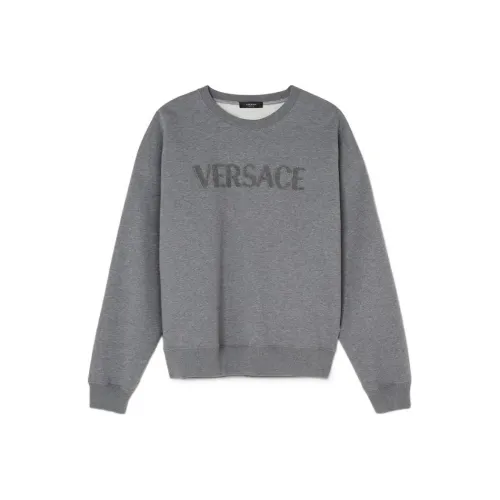 VERSACE Logo print Long sleeved T shirt