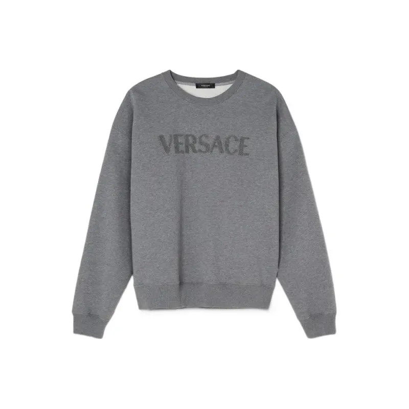 VERSACE Logo embroidered Jersey Sweatshirt-0