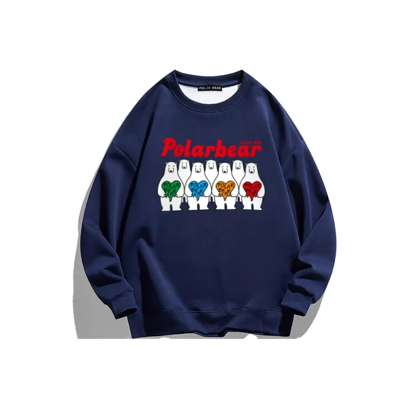 POLAR BEAR Sweatshirt Unisex Burgundy-11